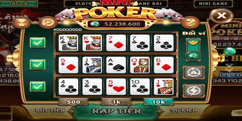 Phương pháp chơi Mini Poker để tăng cơ hội chiến thắng